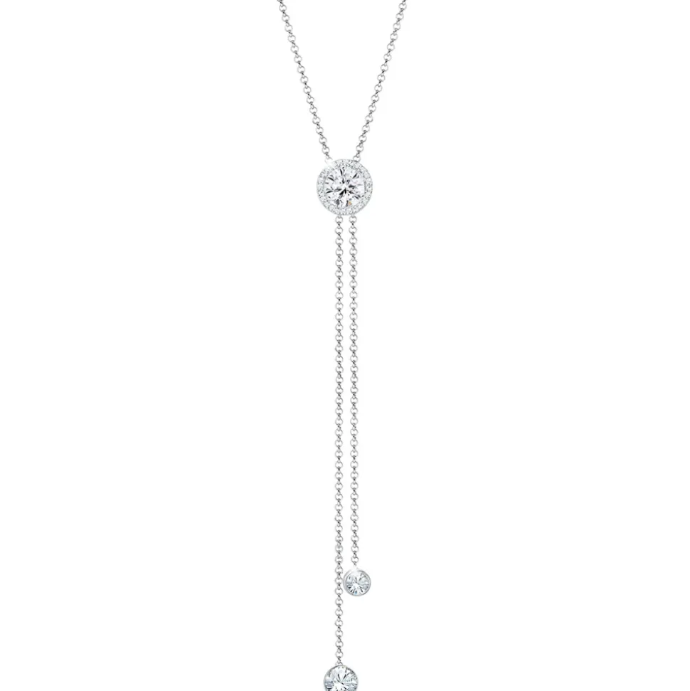 Halskette Y-Kette Kreis Geo
