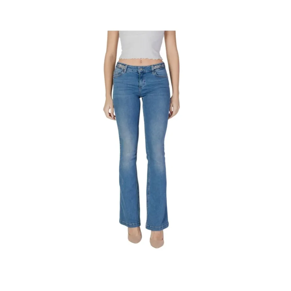Hellblaue Bootcut Jeans für Frauen