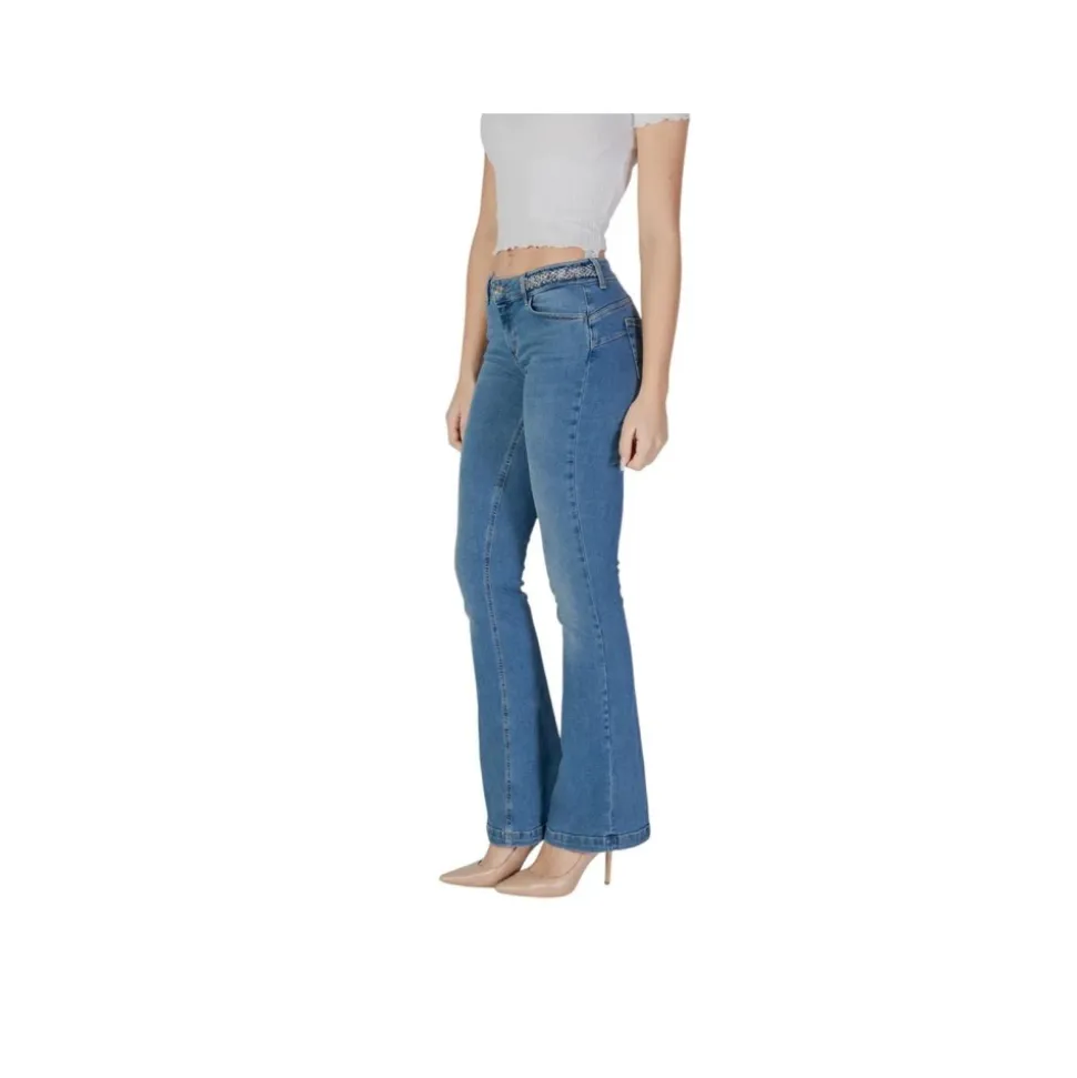 Hellblaue Bootcut Jeans für Frauen