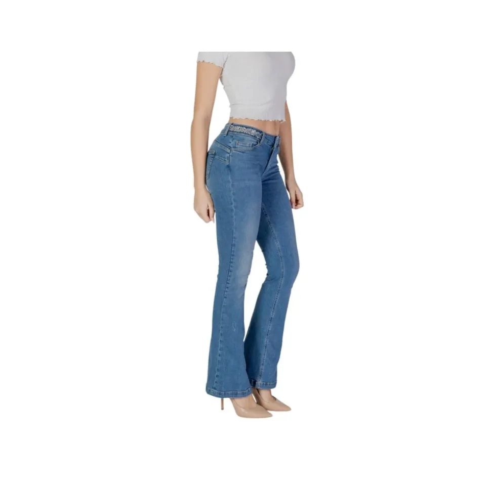 Hellblaue Bootcut Jeans für Frauen