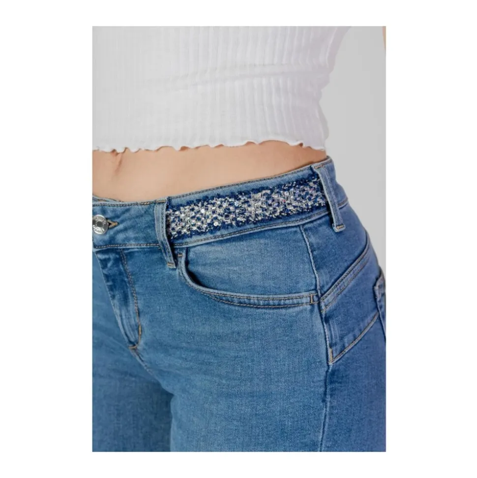 Hellblaue Bootcut Jeans für Frauen