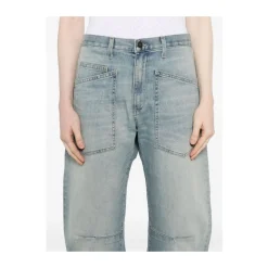 Hellblaue Klassische Fünf-Pocket-Jeans
