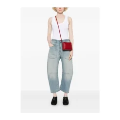 Hellblaue Klassische Fünf-Pocket-Jeans