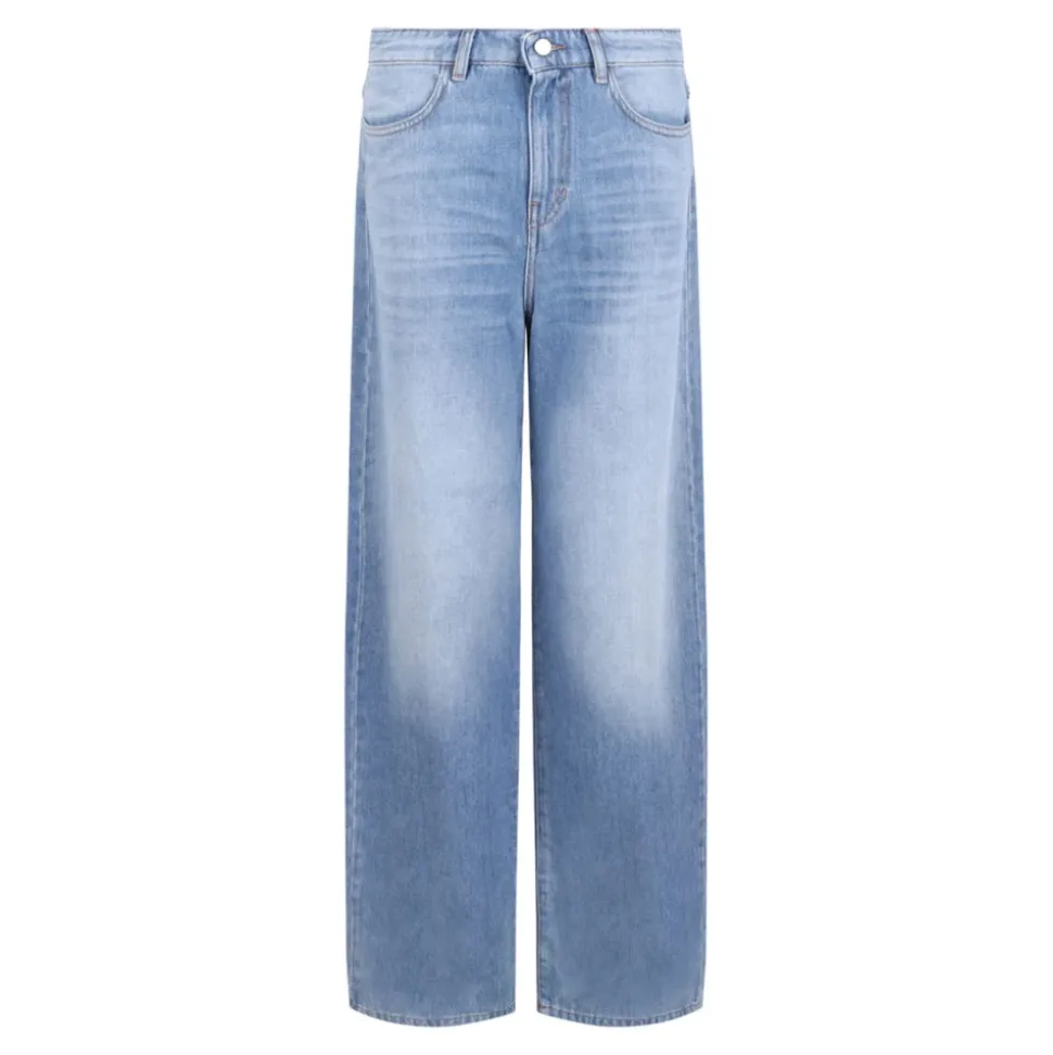 Hellblaue Oversized Denim Jeans