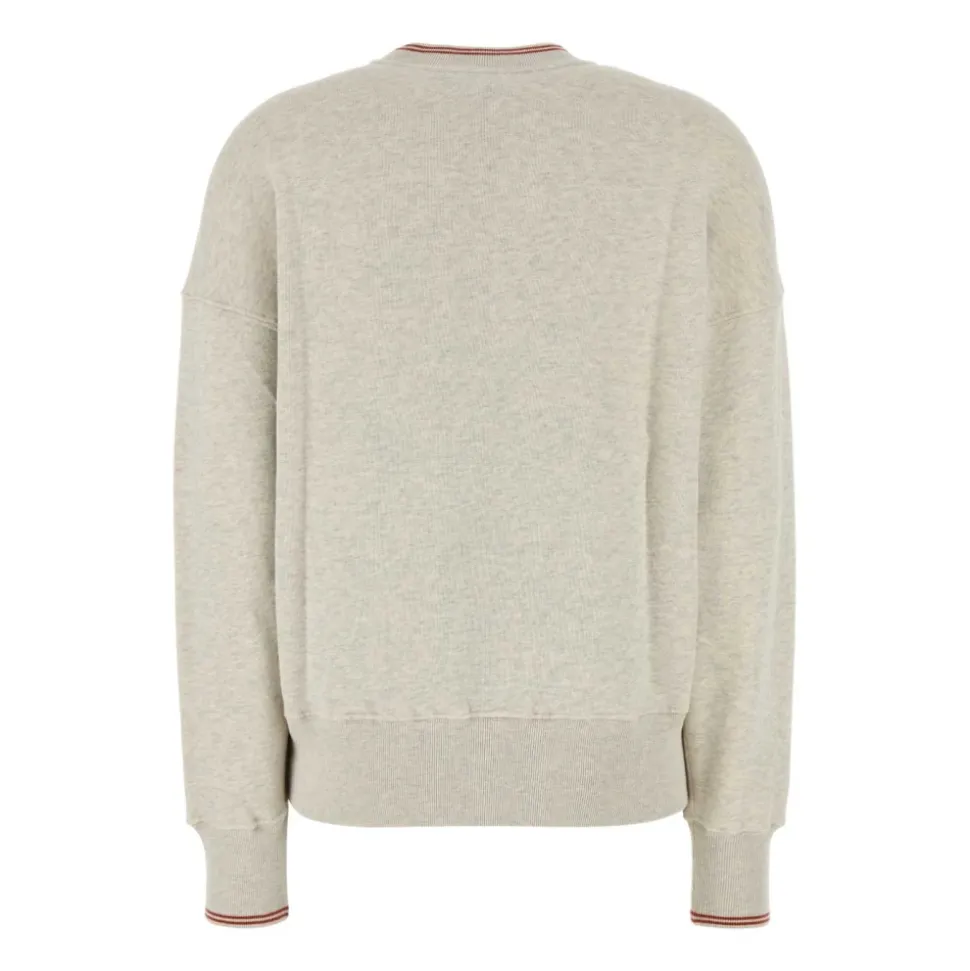 Hellgrauer Baumwoll-Damen-Sweatshirt