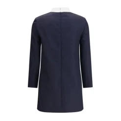 High Wool Suiting Shift Dress