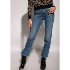 High-Rise Cropped Flare Jeans