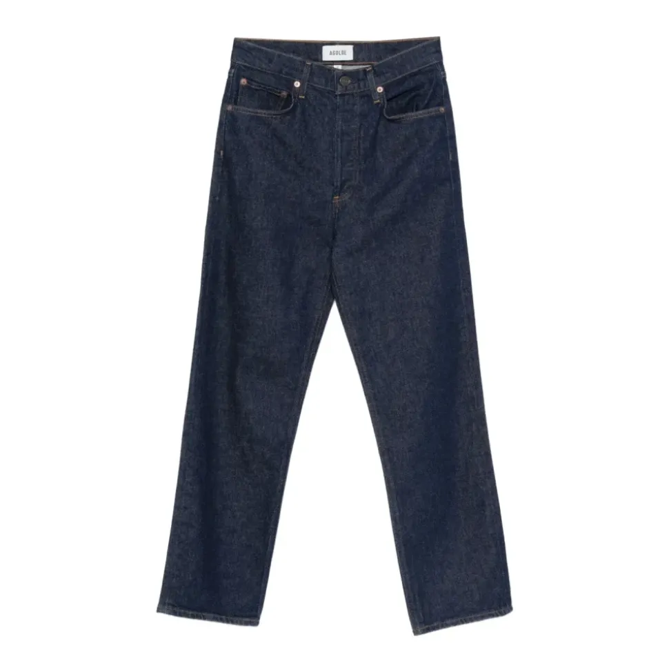 High-Rise Straight Jeans