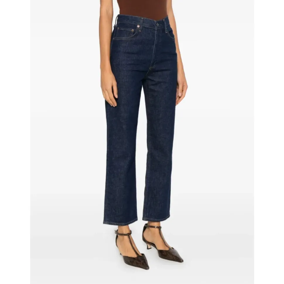 High-Rise Straight Jeans