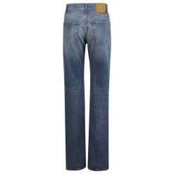 High-Waist Denim Jeans, gerader Saum