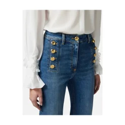 High-waisted Flare Denim Hose