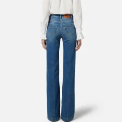 High-waisted Flare Denim Hose