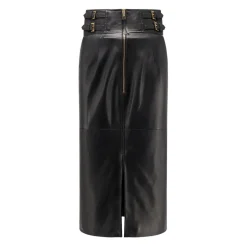 High-waisted Leather Skirt