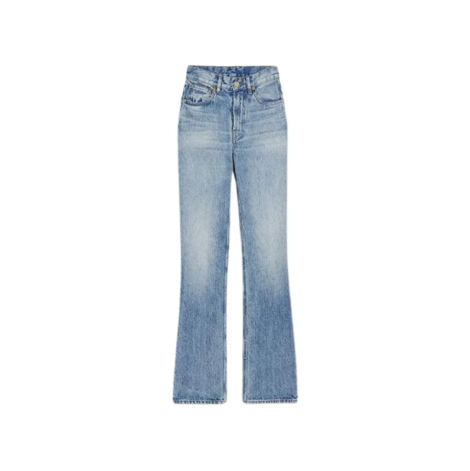High-Waisted Schlagjeans