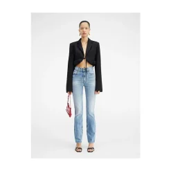 High-Waisted Schlagjeans