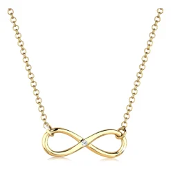 Infinity Halskette mit 0.03 ct Diamant