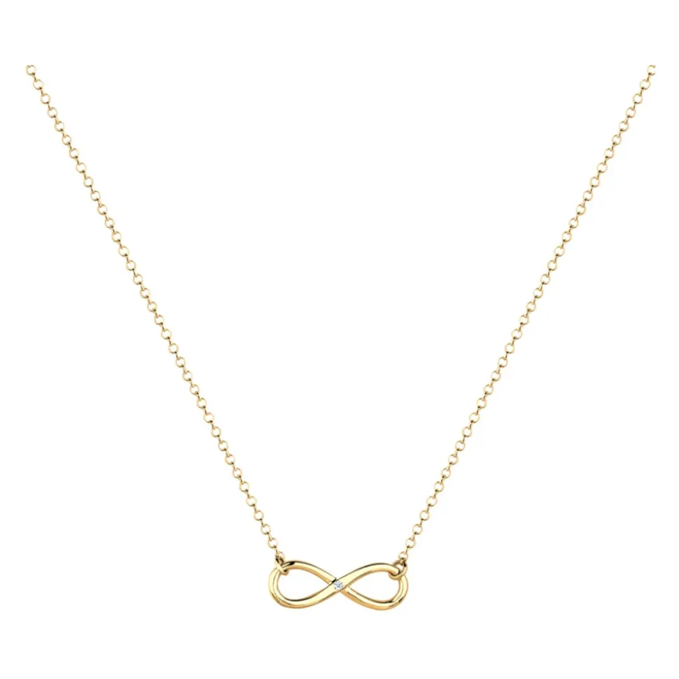 Infinity Halskette mit 0.03 ct Diamant