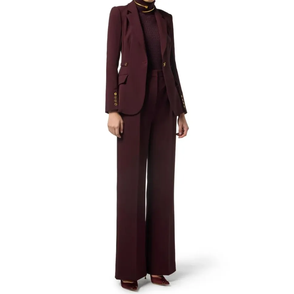 Jacke aus leichtem Crêpe-Stoff mit Schmuckdetails