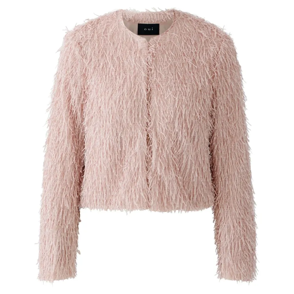 Jacke im Feder-Look