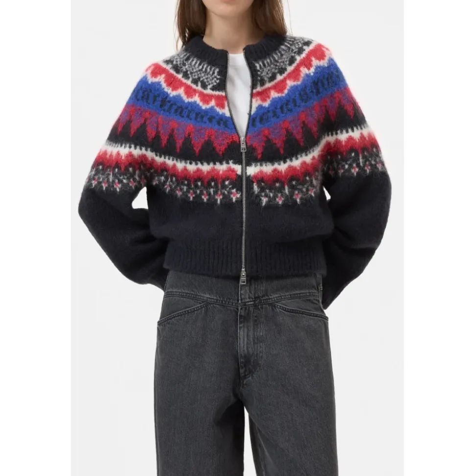 Jacquard Strickjacke