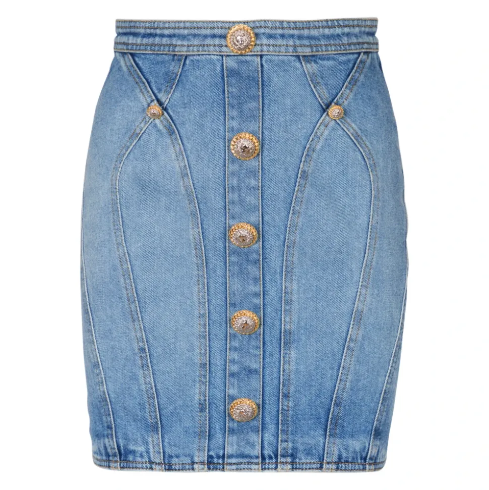 Jeansrock mit Knöpfen