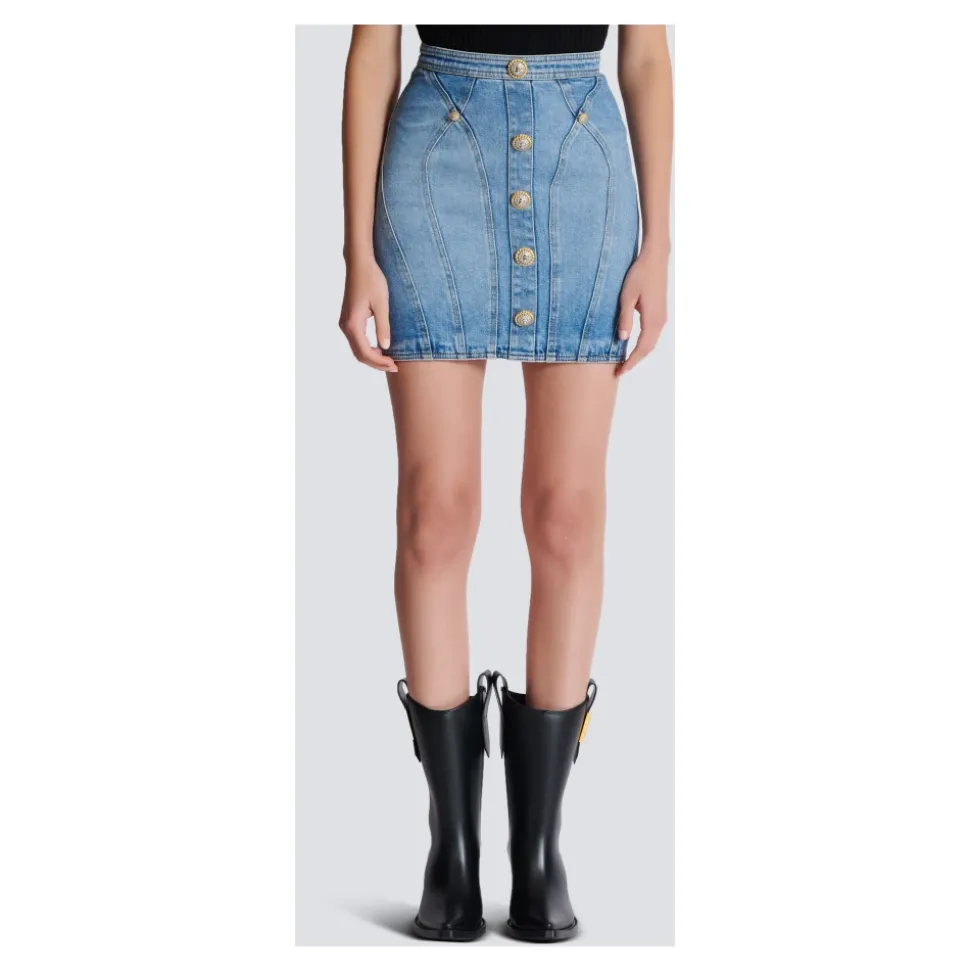 Jeansrock mit Knöpfen