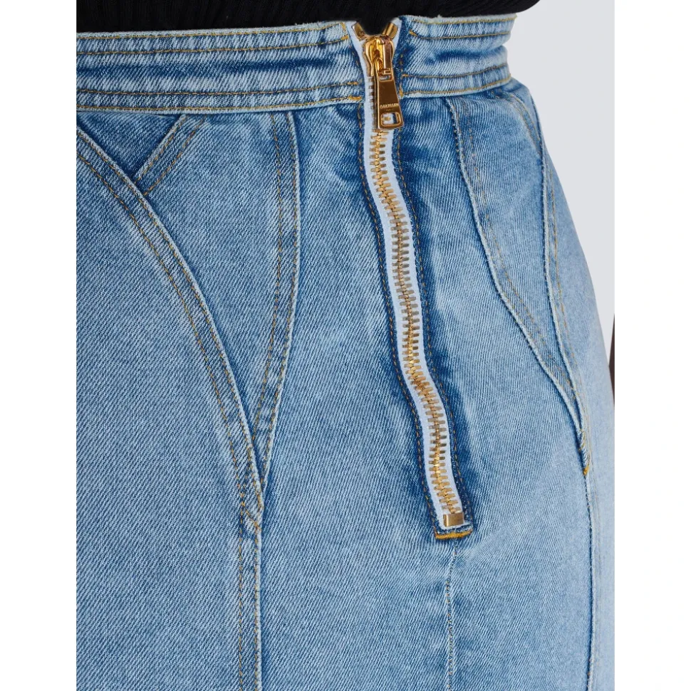 Jeansrock mit Knöpfen
