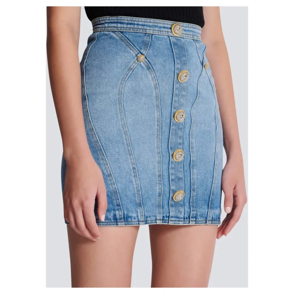 Jeansrock mit Knöpfen
