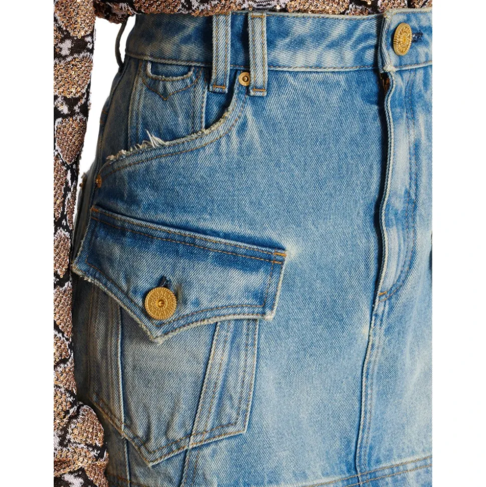Jeansrock mit Taschen