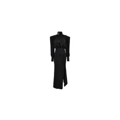 Jerseykleid mit drapierten Schultern