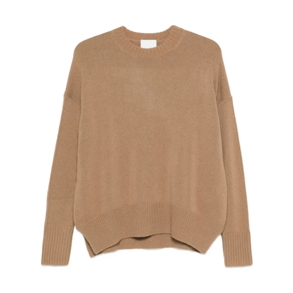 Kamel Crew Neck Cashmere Pullover