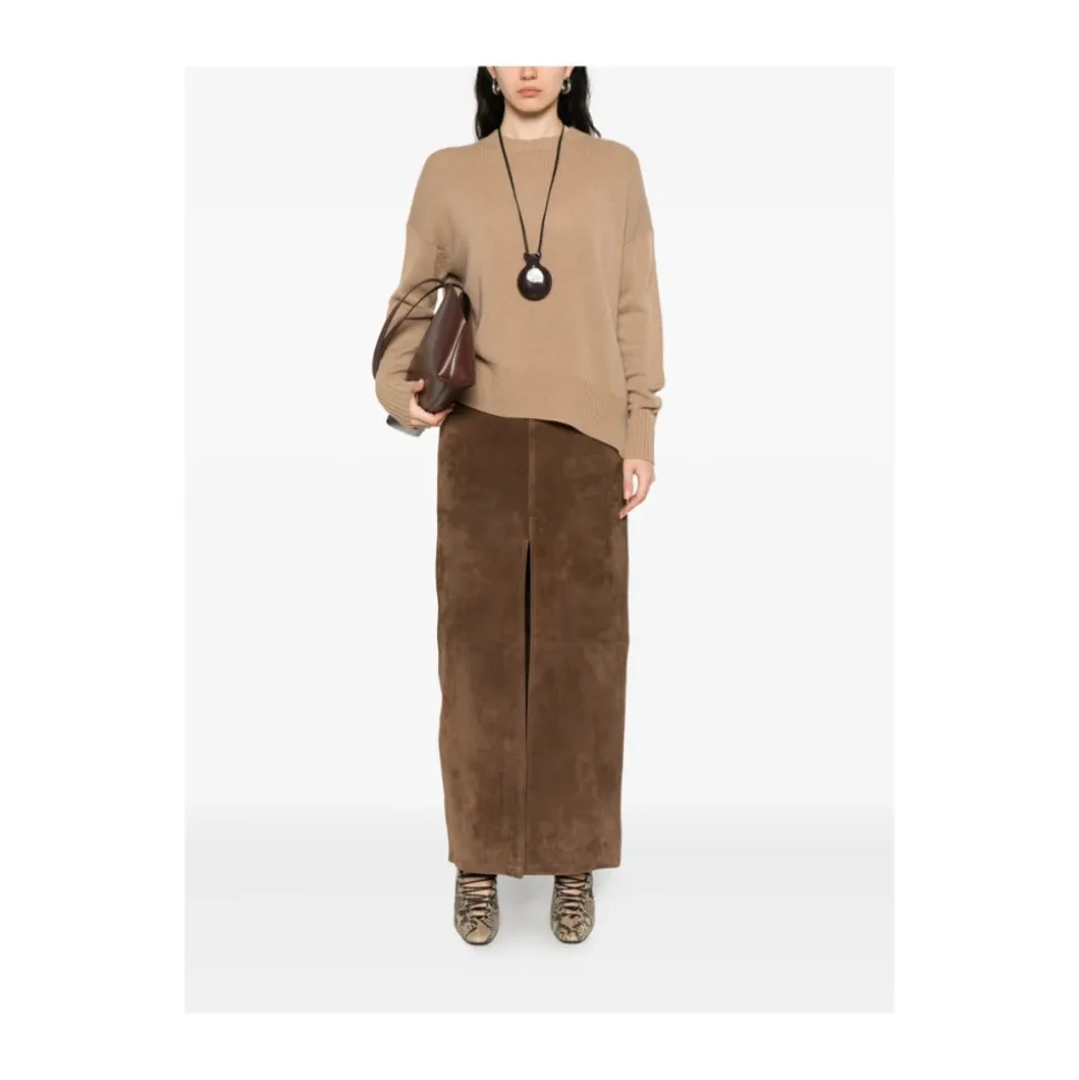 Kamel Crew Neck Cashmere Pullover