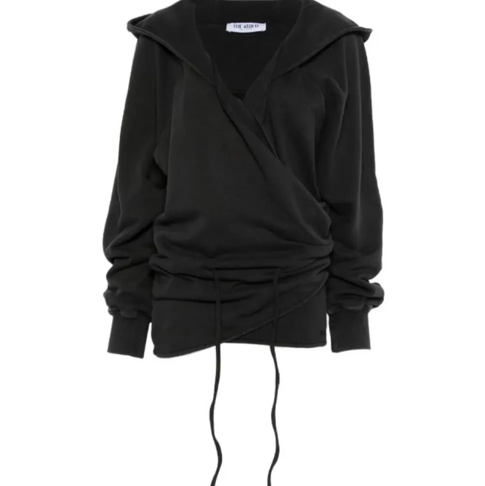 Kapuzenkleid mit Kordelzug und V-Ausschnitt