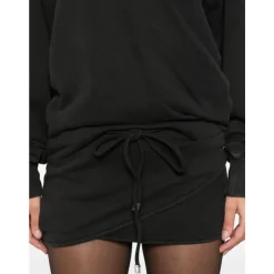 Kapuzenkleid mit Kordelzug und V-Ausschnitt