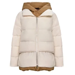Kapuzen-Pufferjacke - Weiß