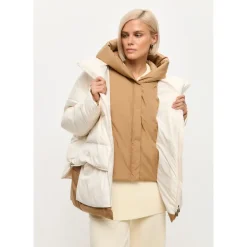 Kapuzen-Pufferjacke - Weiß