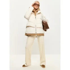 Kapuzen-Pufferjacke - Weiß