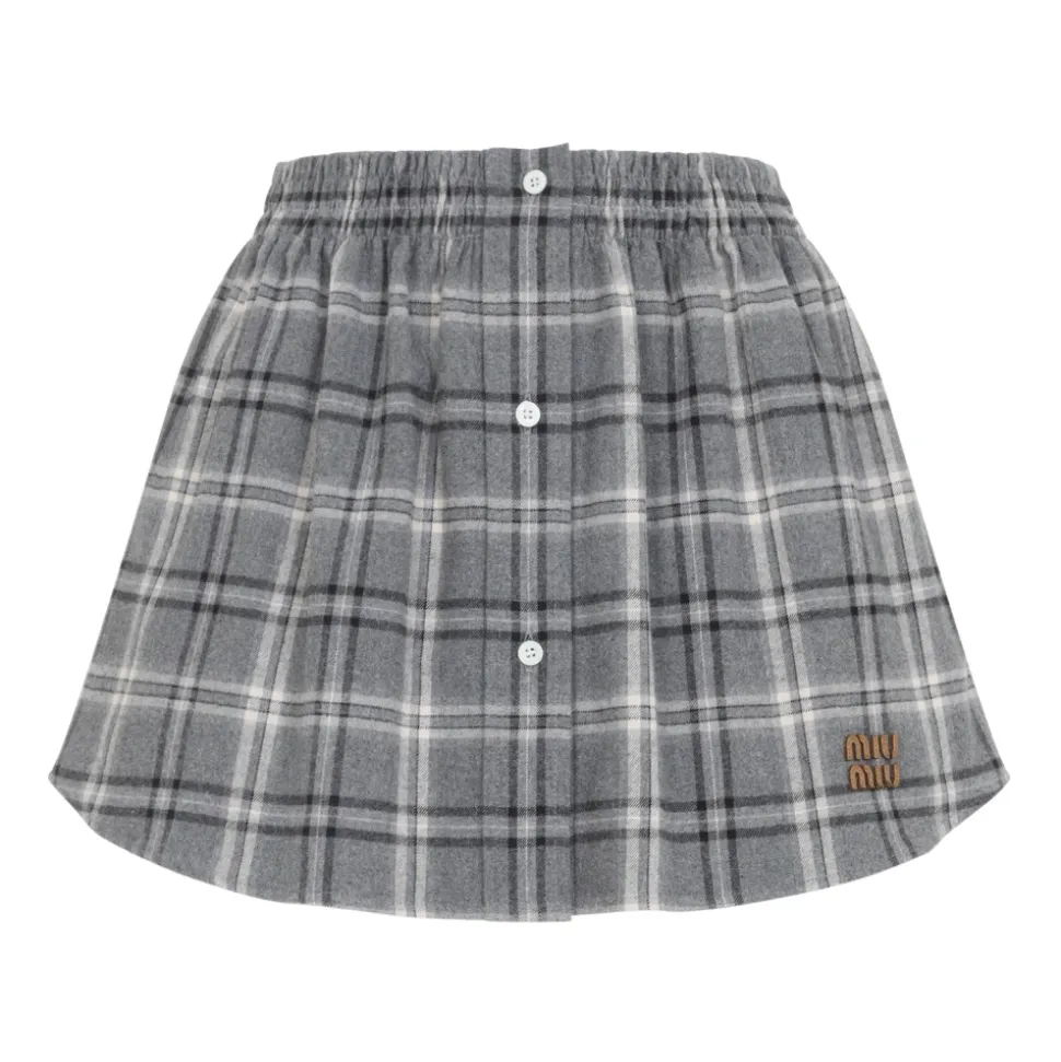 Karierter Flanell-Minirock
