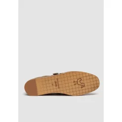 Khaki Wildleder Ballerina Schuh mit Doppel-Eimer