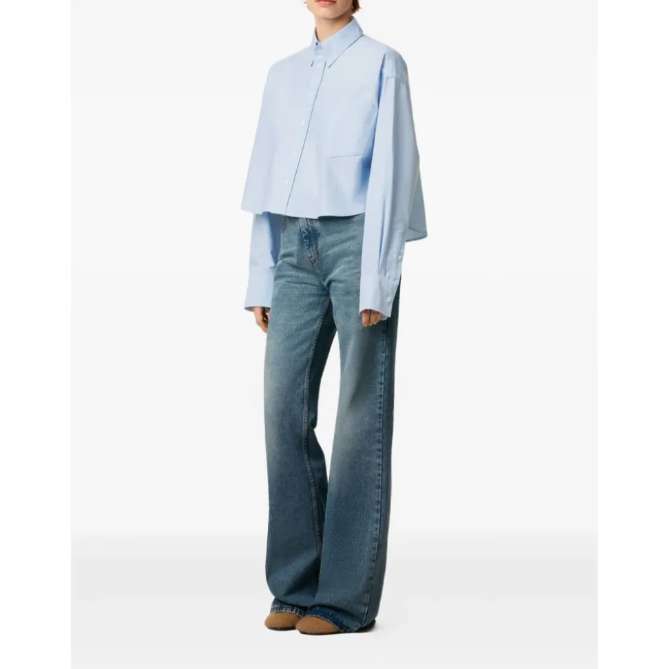 Klares Blaues Button-Down Hemd