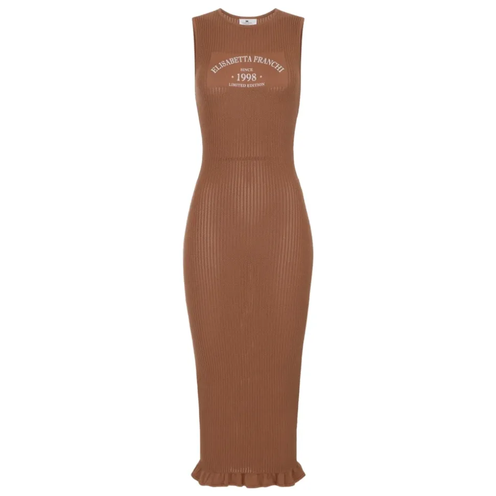 Knit Kleid mit Logo-Print