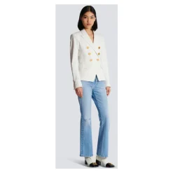 6-Knopf Jeansjacke
