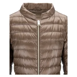 Kurze Daunenjacke mit Doppelreißverschluss