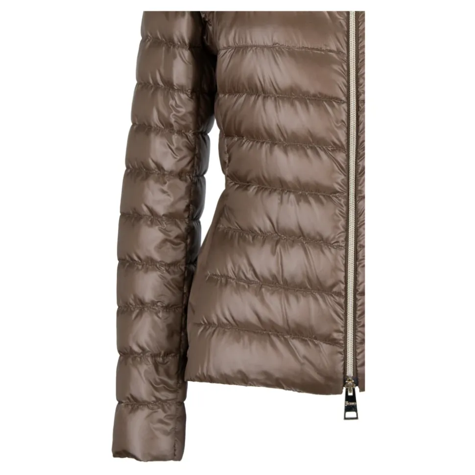 Kurze Daunenjacke mit Doppelreißverschluss