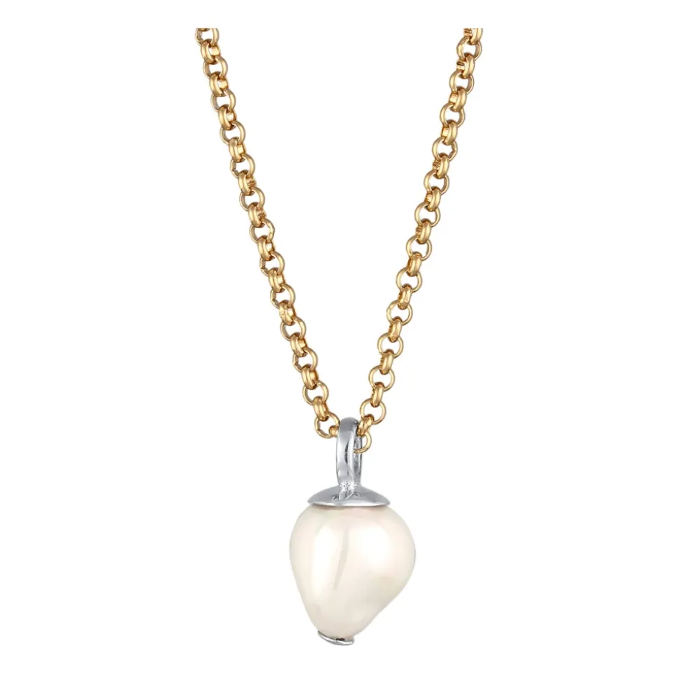 Kurze Halskette mit Barock Shell Perle