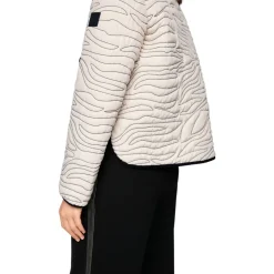 Kurze Steppjacke mit Strick-Detail