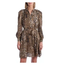 Kurzes Kleid mit Animal-Print