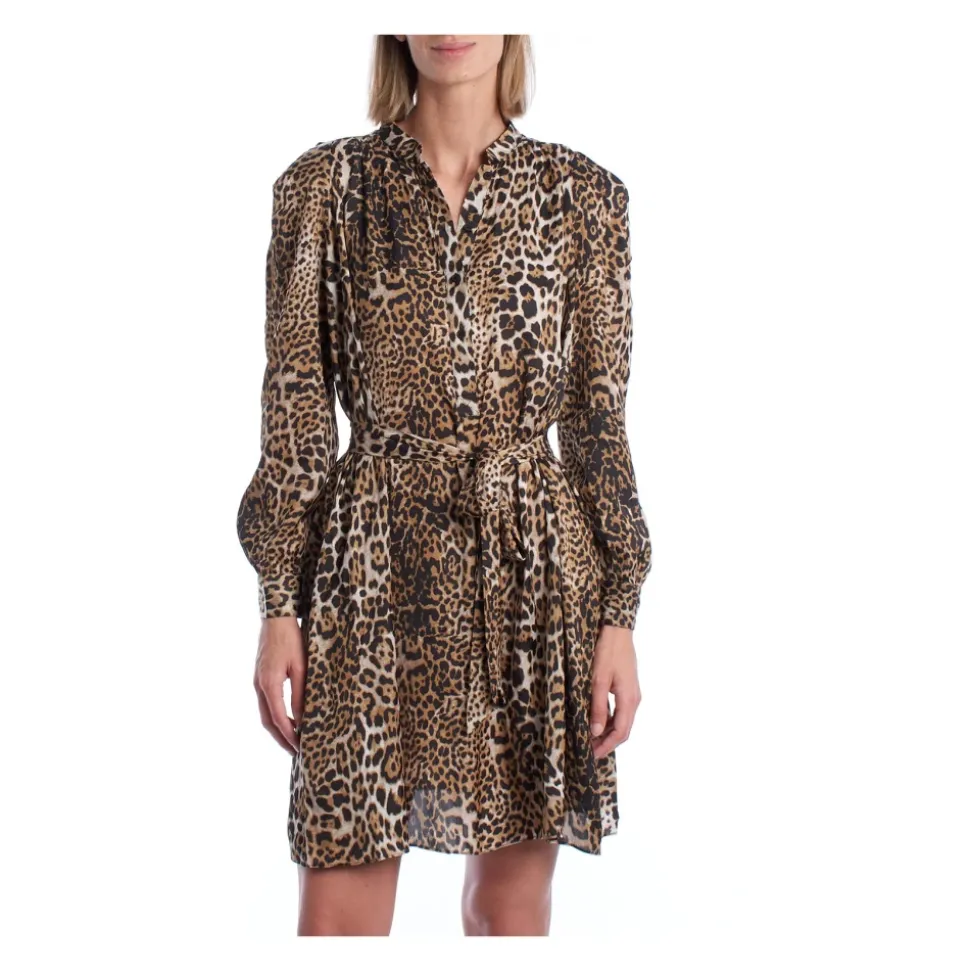 Kurzes Kleid mit Animal-Print