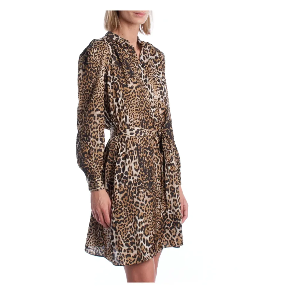 Kurzes Kleid mit Animal-Print