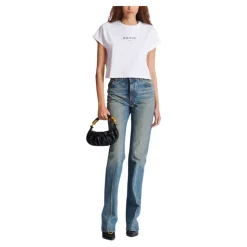 Kurzes T-Shirt mit -Print